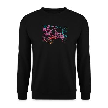 Skeleton Bobsleigh Winter Sports Sled - Unisex Pullover - Schwarz - Vorne - Alina (178cm) & Michal (187cm)