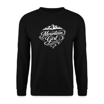 Mountain Girl - Unisex Sweatshirt - black - Front - Alina (178cm) & Michal (187cm)