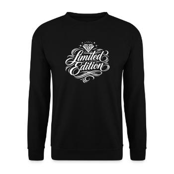 Limited Edition Lettering - Unisex Sweatshirt - black - Front - Alina (178cm) & Michal (187cm)