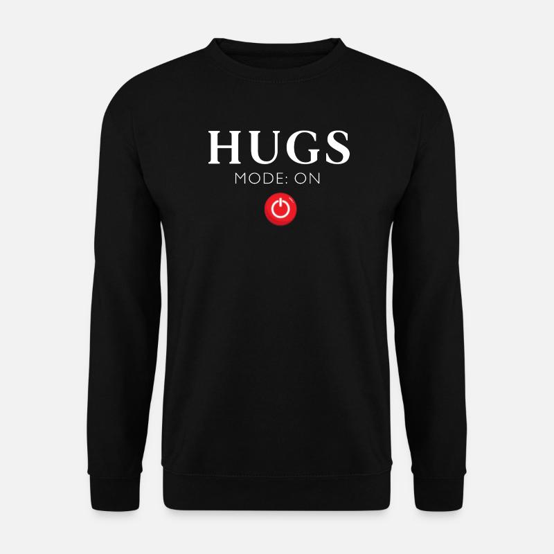 UMARMT Modo auf rotem Knopf - Unisex Pullover - Schwarz