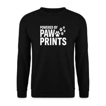 Propulsé par Paw Prints Déclaration d’amour pour chien - Sweat-shirt Unisexe - noir - Devant - Alina (178cm) & Michal (187cm)