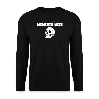 Memento Mori Skull - Unisex Sweatshirt - black - Front - Alina (178cm) & Michal (187cm)