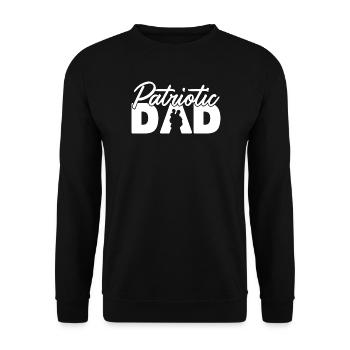 Papa patriote Drapeau américain Aigle Fête des pères - Sweat-shirt Unisexe - noir - Devant - Alina (178cm) & Michal (187cm)