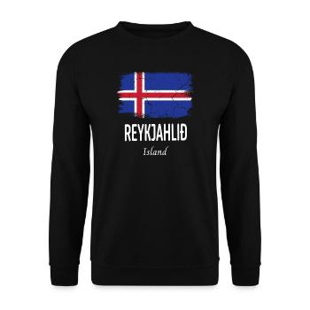 Reykjahlið - Sweat-shirt Unisexe - noir - Devant - Alina (178cm) & Michal (187cm)