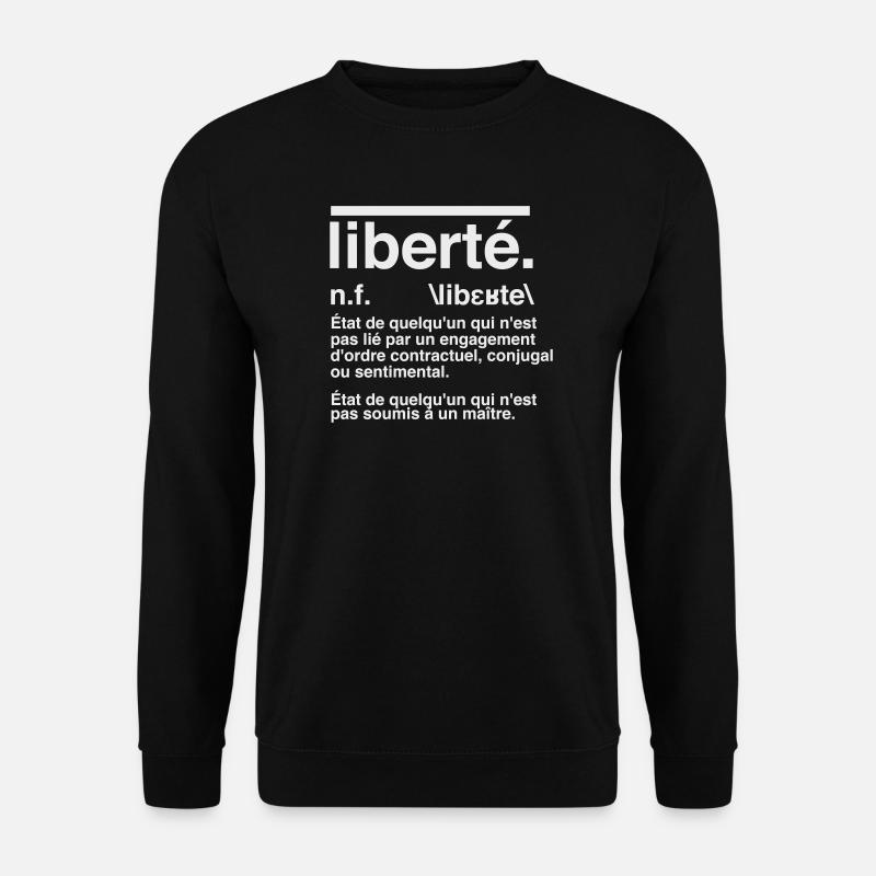 Freedom Definition Dictionary Style - Unisex Sweatshirt - black