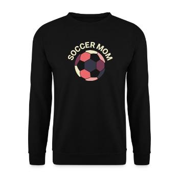 Soccer Mom Fußball Style - Unisex Sweatshirt - black - Front - Alina (178cm) & Michal (187cm)