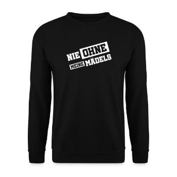 Never without my girls - Unisex Sweatshirt - black - Front - Alina (178cm) & Michal (187cm)
