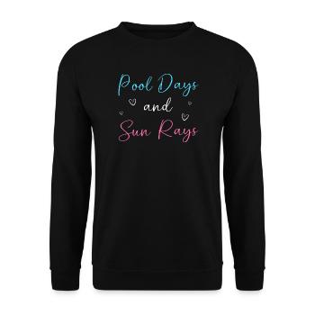 Pool Party - Unisex Pullover - Schwarz - Vorne - Alina (178cm) & Michal (187cm)