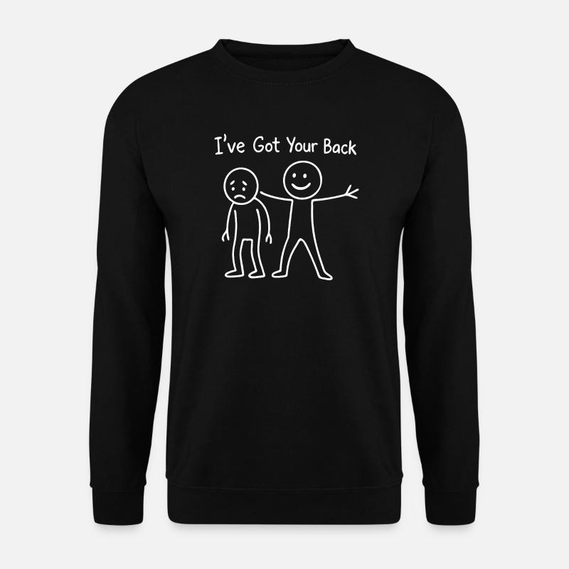 Ich stehe hinter dir: Support-Duo - Unisex Pullover - Schwarz