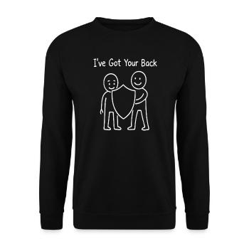 J’ai ton dos Soutien Conception d’amitié - Sweat-shirt Unisexe - noir - Devant - Alina (178cm) & Michal (187cm)