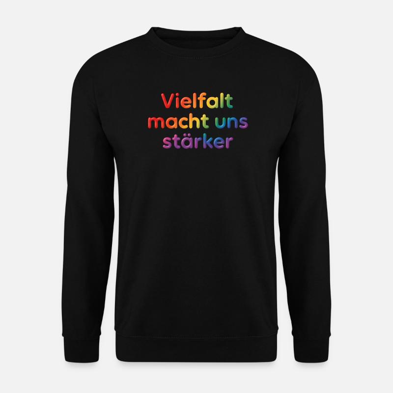 Diversity makes us stronger – unique together - Unisex Sweatshirt - black