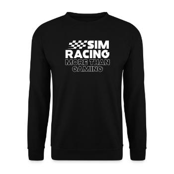 Sim Racing: Mehr als nur Gaming - Unisex Pullover - Schwarz - Vorne - Alina (178cm) & Michal (187cm)