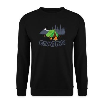 Camping - Unisex Sweatshirt - black - Front - Alina (178cm) & Michal (187cm)