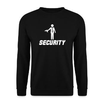 Security with a weapon - Unisex Sweatshirt - black - Front - Alina (178cm) & Michal (187cm)