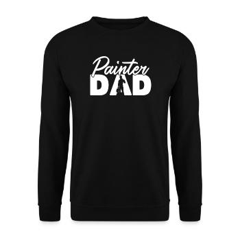 Lustiger Maler Papa Künstler Vater Retro Sonnenuntergangskunst - Unisex Pullover - Schwarz - Vorne - Alina (178cm) & Michal (187cm)