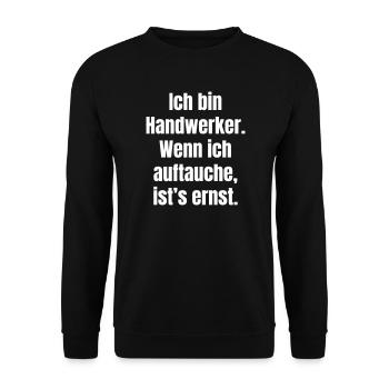 Les artisans viennent sérieusement - Sweat-shirt Unisexe - noir - Devant - Alina (178cm) & Michal (187cm)