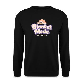 Anime-hausmensch Kuscheliger Weeb - Unisex Pullover - Schwarz - Vorne - Alina (178cm) & Michal (187cm)