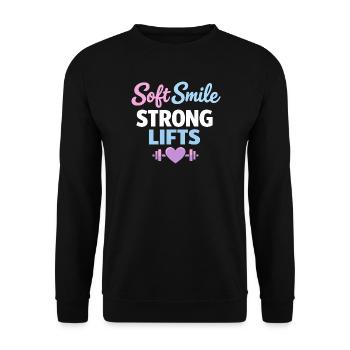 Anime Strong Girl Taking The Force In - Unisex Sweatshirt - black - Front - Alina (178cm) & Michal (187cm)