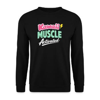Anime Strong Girl Taking The Force In - Unisex Sweatshirt - black - Front - Alina (178cm) & Michal (187cm)
