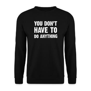 Tu n’as rien à faire - Sweat-shirt Unisexe - noir - Devant - Alina (178cm) & Michal (187cm)