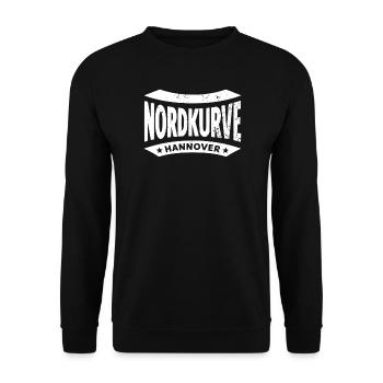 Hannover Nordkurve Hoodie, Shirt, Tasse, Socken - Unisex Pullover - Schwarz - Vorne - Alina (178cm) & Michal (187cm)