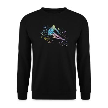 Ski alpin Sports d’hiver Ski nordique - Sweat-shirt Unisexe - noir - Devant - Alina (178cm) & Michal (187cm)