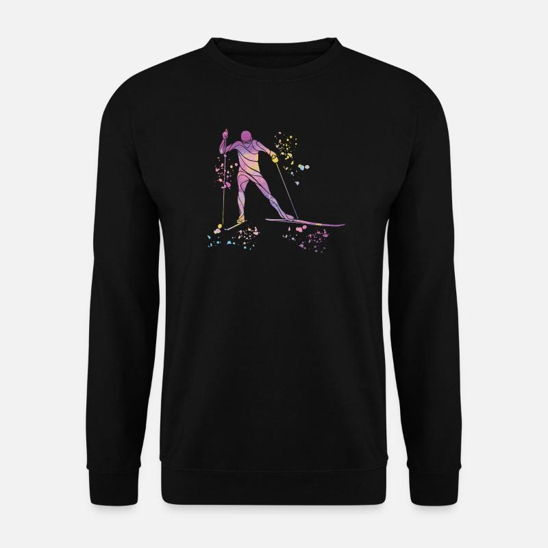 Skilangläufer Skilanglauf - Unisex Pullover - Schwarz