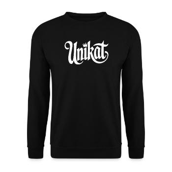 Unikat Einzigartig Individuell Selbstwert Unique - Unisex Pullover - Schwarz - Vorne - Alina (178cm) & Michal (187cm)