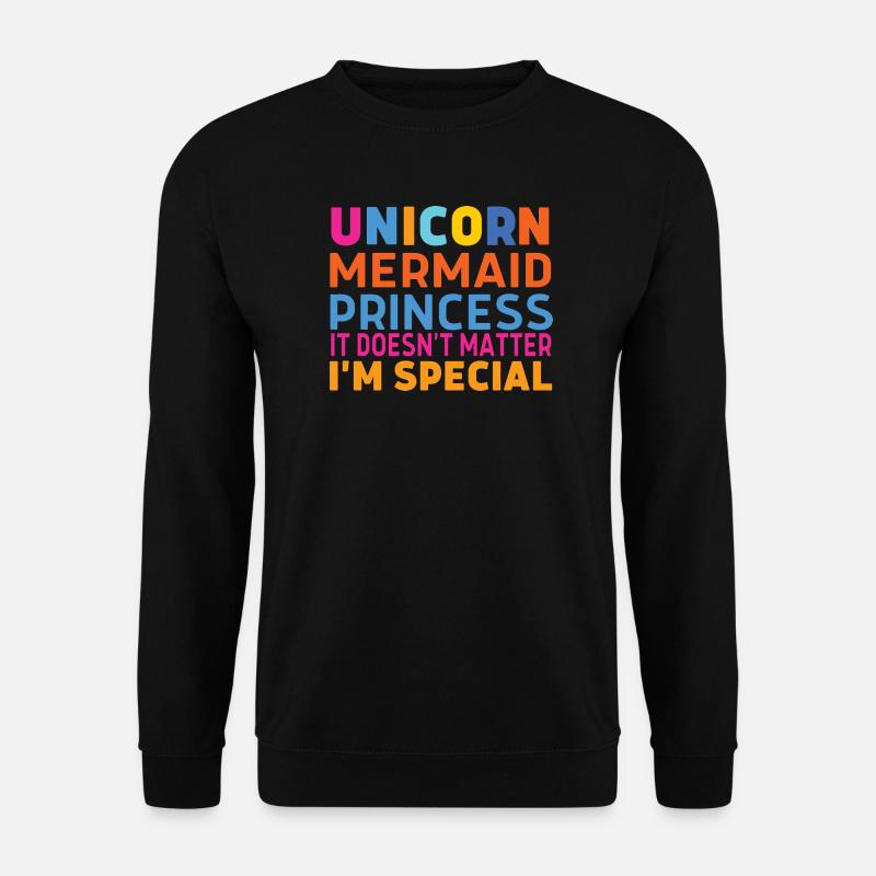 Unicorn mermaid princess - Unisex Pullover - Schwarz