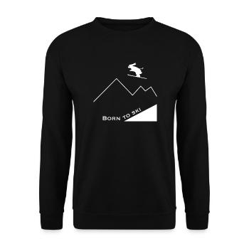 Born to ski - Sweat-shirt Unisexe - noir - Devant - Alina (178cm) & Michal (187cm)