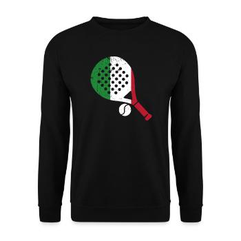 Raquette de padel style Italien - Sweat-shirt Unisexe - noir - Devant - Alina (178cm) & Michal (187cm)