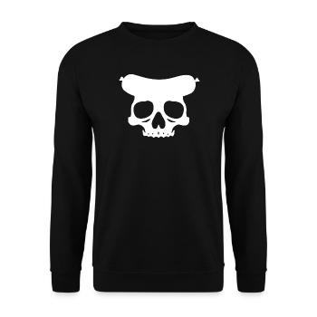 Sausage Skull - Unisex Sweatshirt - black - Front - Alina (178cm) & Michal (187cm)