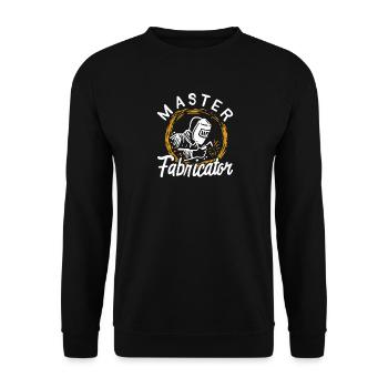 Master Fabricator Welding Graphic Tee Design - Unisex Sweatshirt - black - Front - Alina (178cm) & Michal (187cm)