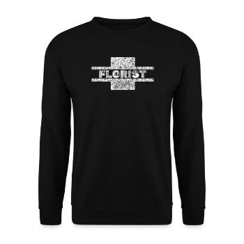 Geschenk für Florist - Unisex Pullover - Schwarz - Vorne - Alina (178cm) & Michal (187cm)