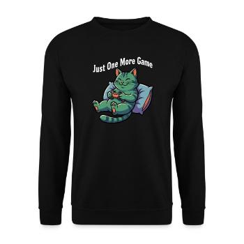 Only one more game of cat - Unisex Sweatshirt - black - Front - Alina (178cm) & Michal (187cm)