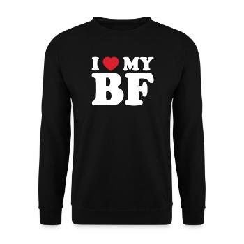 I Heart My BE Tee - Sweat-shirt Unisexe - noir - Devant - Alina (178cm) & Michal (187cm)