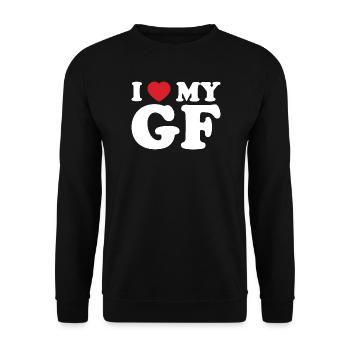 Ich liebe mein GE - Unisex Pullover - Schwarz - Vorne - Alina (178cm) & Michal (187cm)