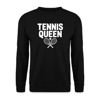 Tennis Queen - Unisex Sweatshirt - black - Front - Alina (178cm) & Michal (187cm)
