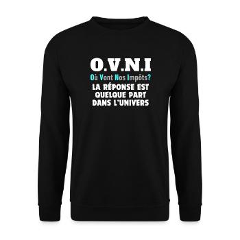 UFO - Unisex Sweatshirt - black - Front - Alina (178cm) & Michal (187cm)