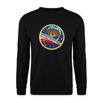Astronaut Bear | Cool Astronaut Bear - Unisex Sweatshirt - black - Front - Alina (178cm) & Michal (187cm)