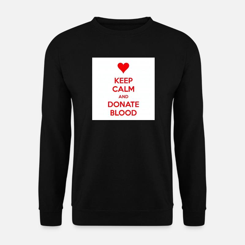 Calm Heart spenden Sie Blut - Unisex Pullover - Schwarz
