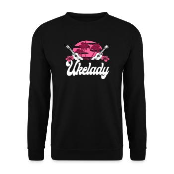 Hawaiian Ukulele Uke Ukelady - Unisex Pullover - Schwarz - Vorne - Alina (178cm) & Michal (187cm)