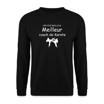 Bester zertifizierter Karate-Trainer - Unisex Pullover - Schwarz - Vorne - Alina (178cm) & Michal (187cm)