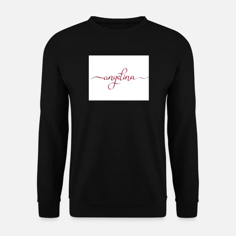 Angelina Elegant Calligraphy in Red - Unisex Sweatshirt - black