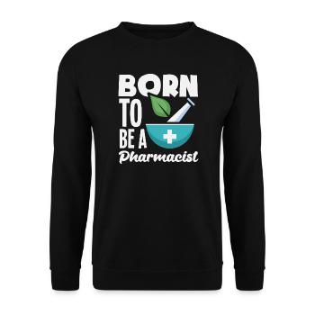 Apotheker Pharmazeutisch-technischer - Unisex Pullover - Schwarz - Vorne - Alina (178cm) & Michal (187cm)