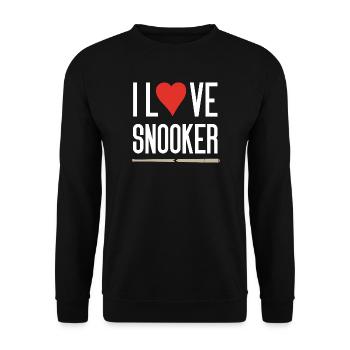 I Love Snooker - Unisex Sweatshirt - black - Front - Alina (178cm) & Michal (187cm)