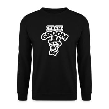 Équipe du Marié : Enterrement de vie de garçon Jga Skeleton - Sweat-shirt Unisexe - noir - Devant - Alina (178cm) & Michal (187cm)
