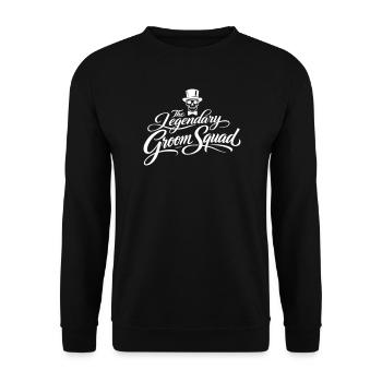 Groom Squad Bräutigam Jga - Unisex Sweatshirt - black - Front - Alina (178cm) & Michal (187cm)
