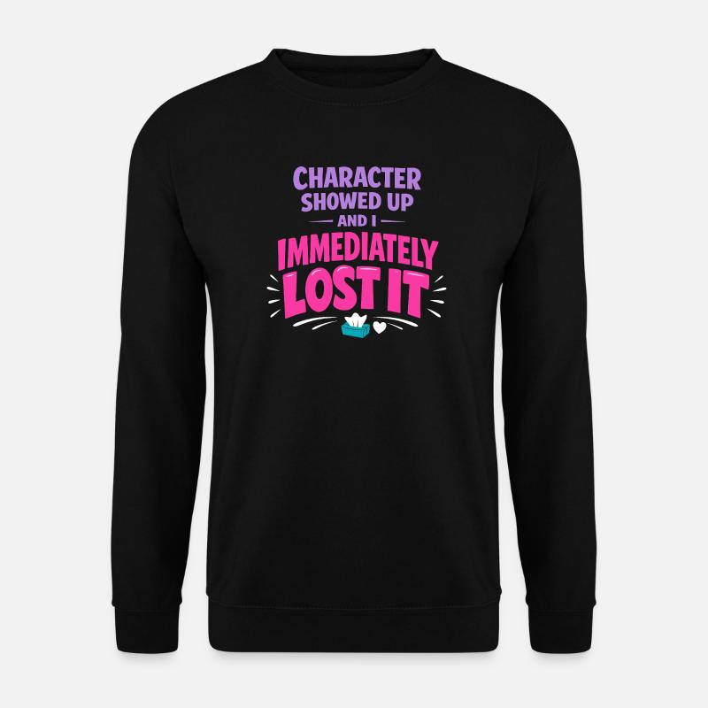 Anime-fangirl Schreit Anime-reaktion - Unisex Pullover - Schwarz
