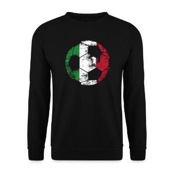 Italy Football - Vintage - Unisex Sweatshirt - black - Front - Alina (178cm) & Michal (187cm)